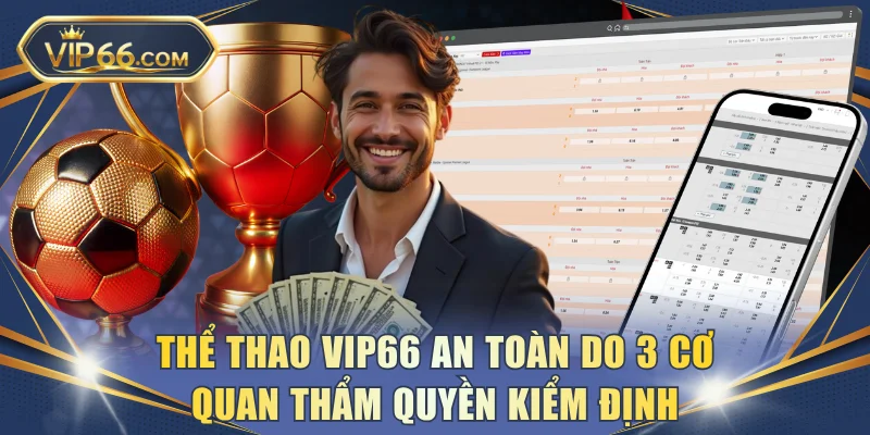 Thể thao VIP66 an toàn do 3 cơ quan thẩm quyền kiểm định